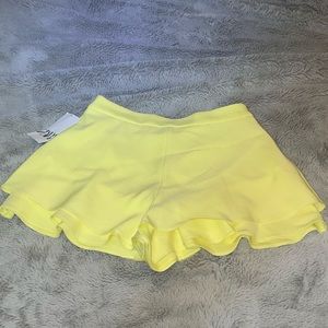 Yellow Double Lined Zara Shorts